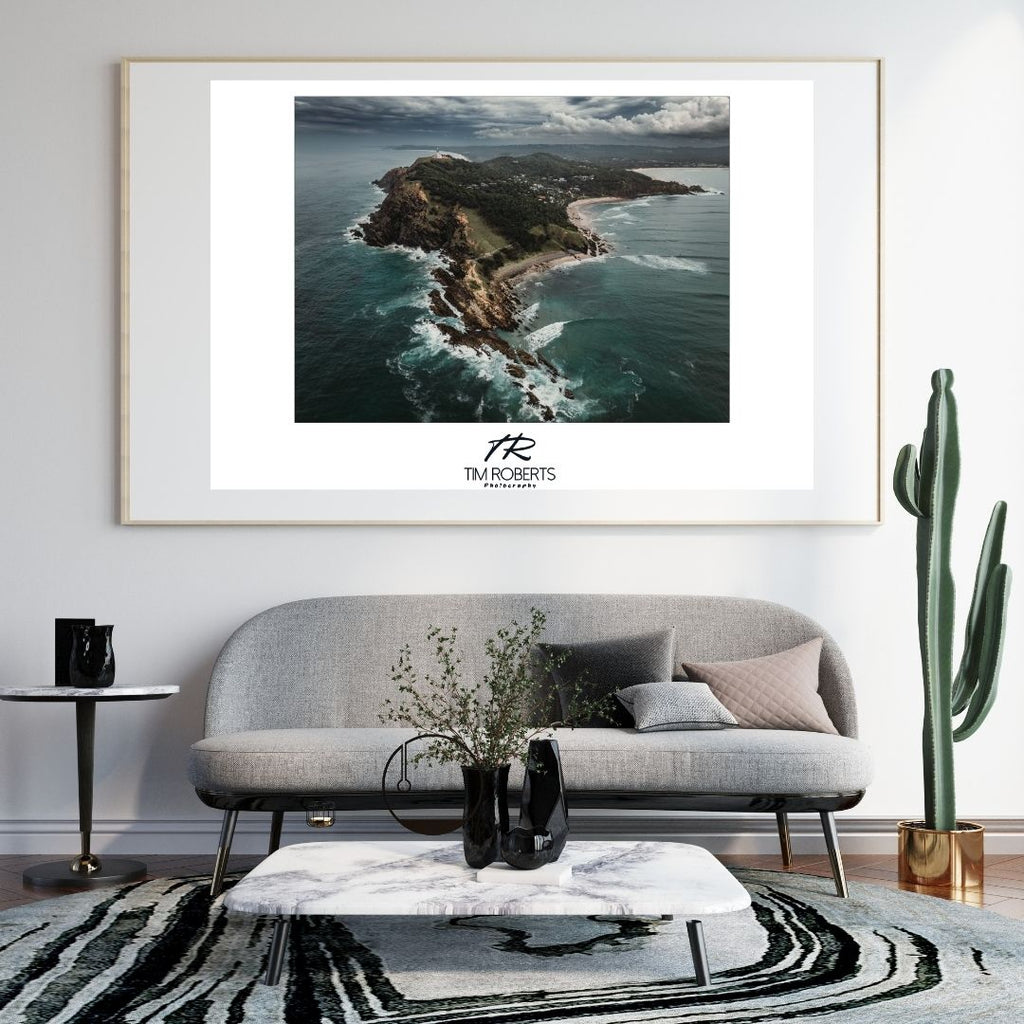 Byron Bay: Coastal Majesty Fine Art Poster – Dynamic Ocean Landscape in Various Sizes