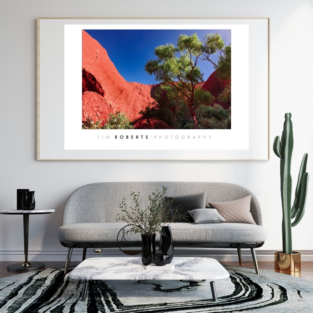 The Rock: Vibrant Desert Landscape Fine Art Poster in Multiple Sizes