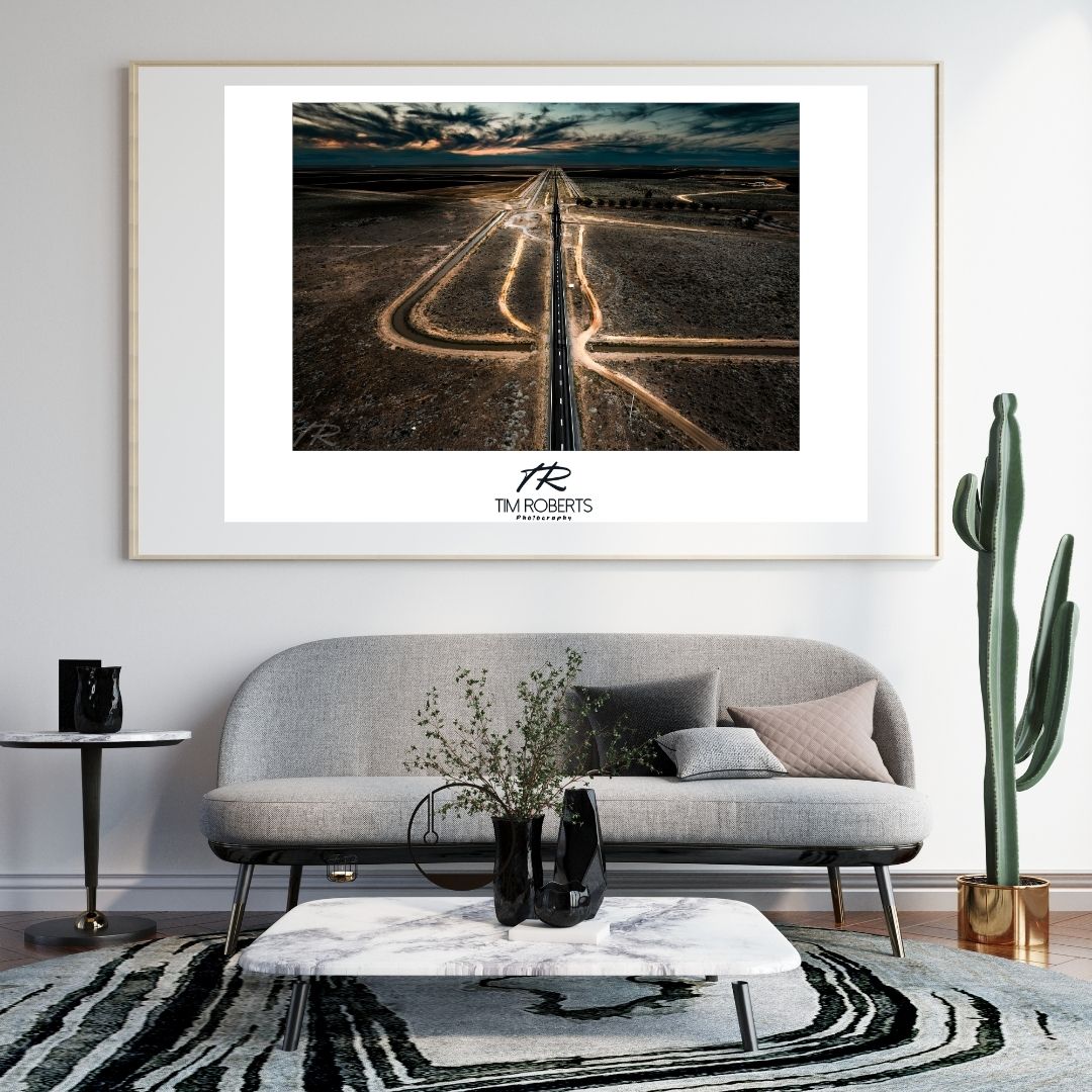 Fine Art Poster: Aerial View of Hay Plain, New South Wales - Vivid Giclée Print