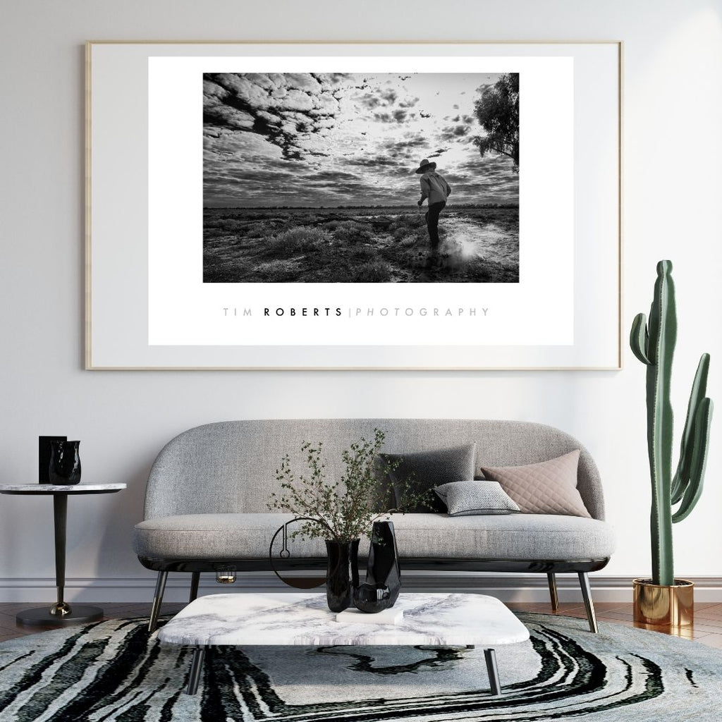 Outbacl:  Dramatic Black & White Landscape Fine Art Poster