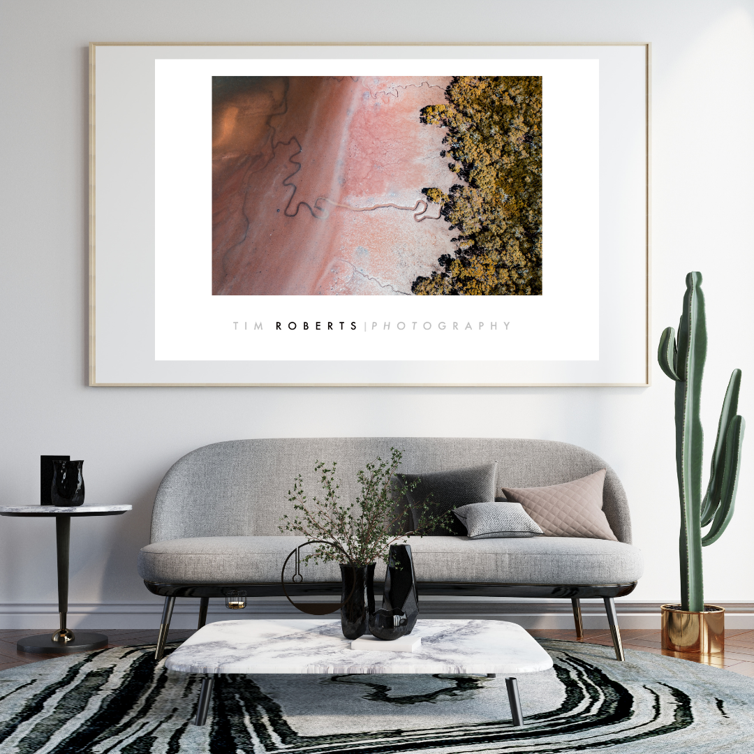 Fine Art Poster: Aerial View of Mary River Entrance, Hervey Bay - Giclée Print