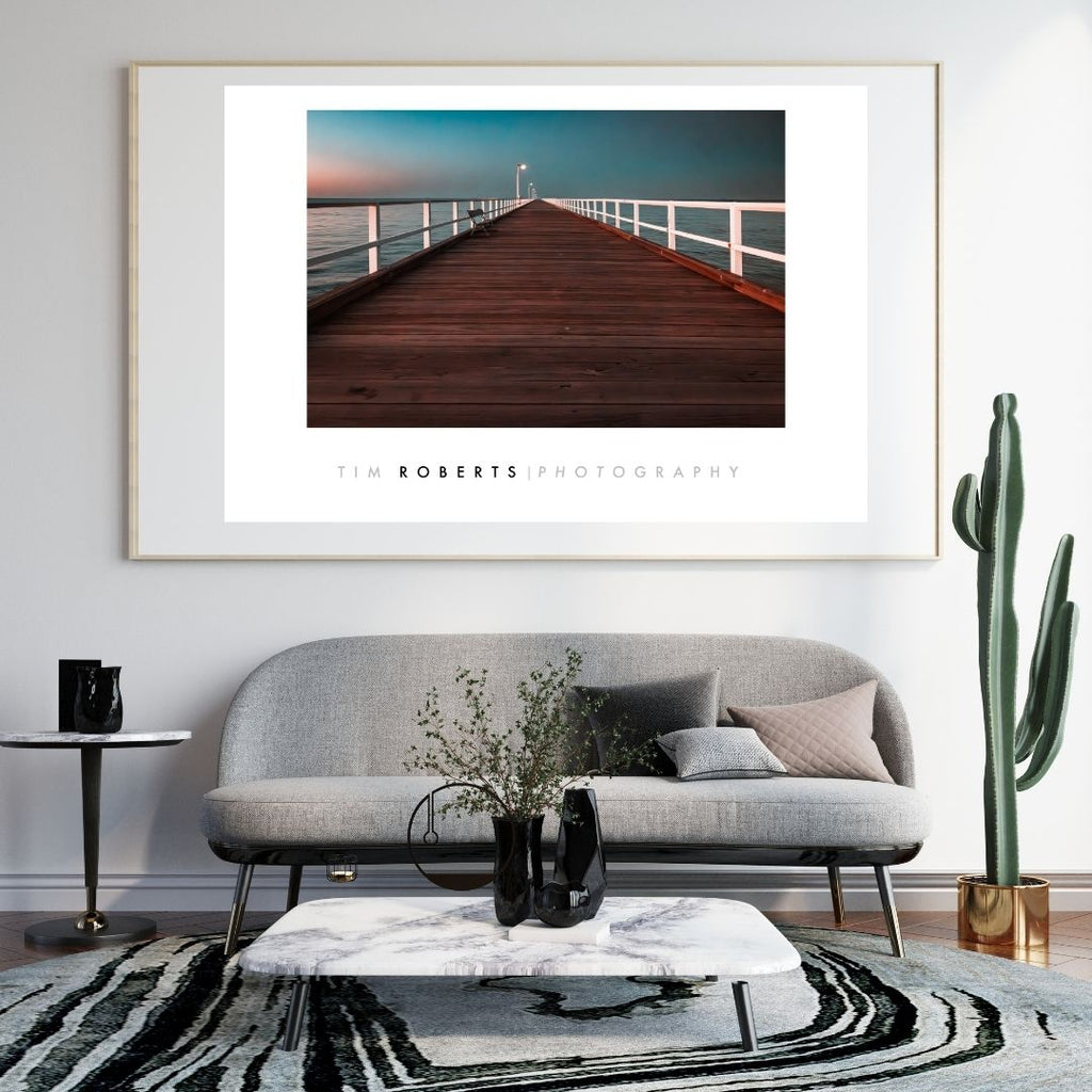 Fine Art Poster: Hervey Bay Pier Endless View - Vivid Giclée Print