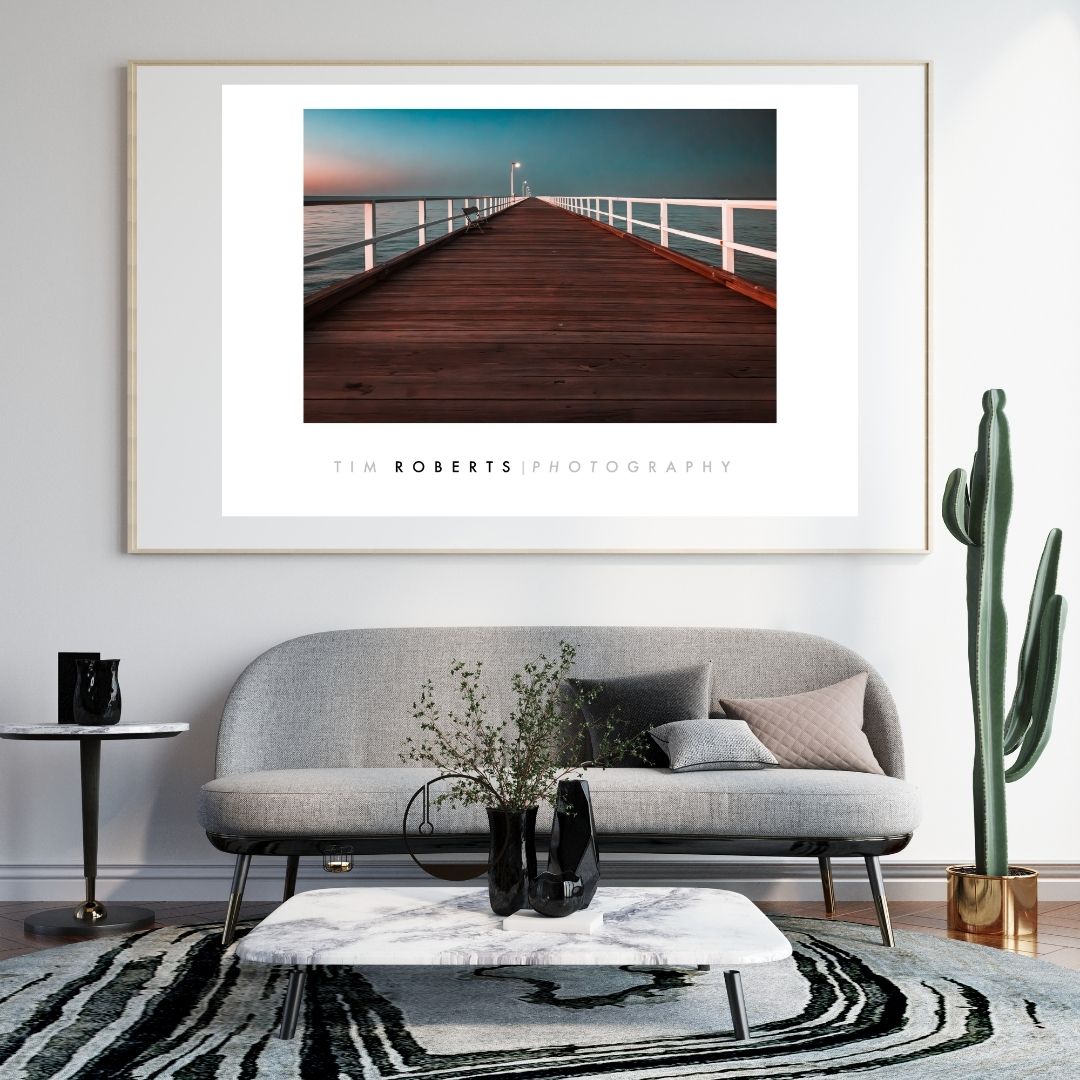 Fine Art Poster: Hervey Bay Pier Endless View - Vivid Giclée Print